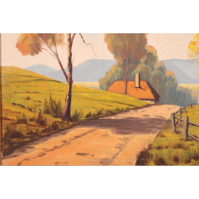 1950s Painting by Horace Huey (1895-1963) Titled "Over the Hill" For Sale - Image 5 of 12