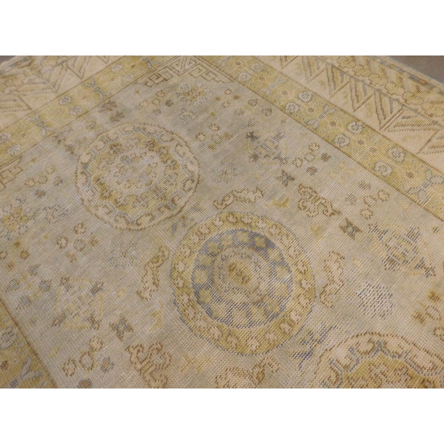 Vintage Hand Knotted Khotan Style Rug. 7'8"x 10'2" For Sale - Image 9 of 18