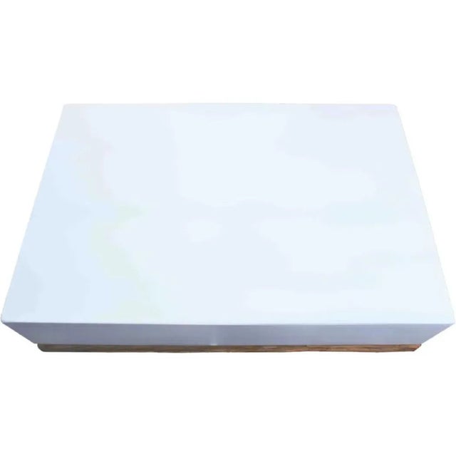 Transitional Artesia Bodhi Outdoor White Rectangular Coffee Table For Sale - Image 3 of 5