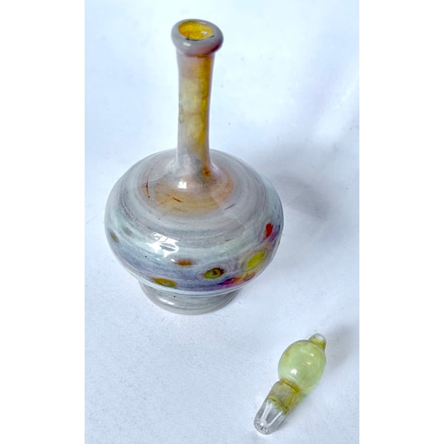 Contemporary Small Italian Murano Blown Glass Bottle For Sale - Image 3 of 6