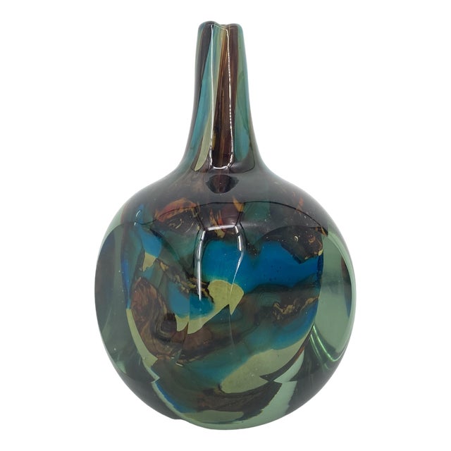 Overlay Decorative Vase by Michael Harris for Mdina, United Kingdom, 1981 For Sale