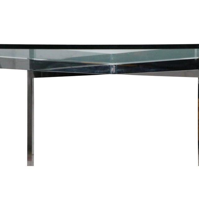 Iconic Barcelona CoffeeTable Designed by Mies Van Der Rohe Made in Italy C 1970's For Sale - Image 12 of 13