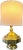 Striking mid-century brass table lamp with an unusual form inspired by traditional Moroccan oil lamps and lanterns. The...