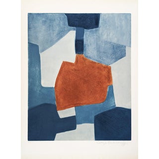 Serge Poliakoff, Composition in Blue and Red XXXI, 1967, Etching For Sale