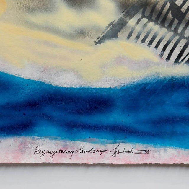 Landscape with beach chair or lawn chair in bright vibrant colors. Iain Baxter& (the artist recently added the ampersand...