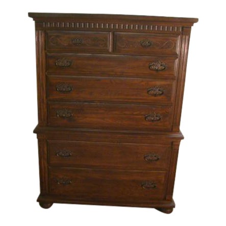 Ethan Allen Solid Oak Chest Of Drawers Chairish