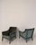 Wood Mid-Century Modern French Lounge Chairs in Green Velvet and Lacquered Wood, 1950, Set of 2 For Sale - Image 7 of 17