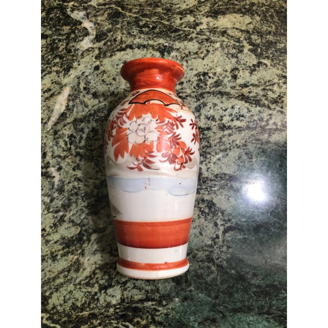 Japanese Late 19th Century Miniature Japanese Painted Vase For Sale - Image 3 of 8