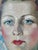 1950s Robert Falcucci Mid-Century 1950s Oil Painting Portrait of a Woman For Sale - Image 5 of 15