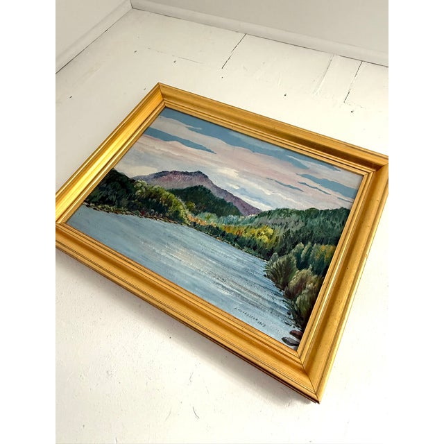Swedish Mid 20th Century Plein Air Landscape - Signed "J. Hovedskou For Sale - Image 9 of 9