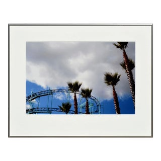 The Palms at the Boardwalk - Santa Cruz Beach Boardwalk Color Photograph by Deborah Eddy For Sale