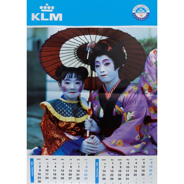 1998 Dutch Travel Calendar, Klm Worldwide (Complete) For Sale - Image 9 of 9