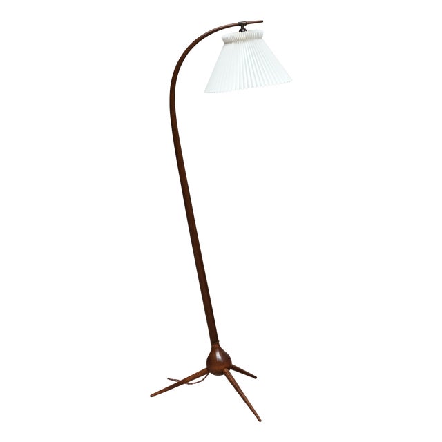 Bridge Floor Lamp by Severin Hansen for Haslev Møbelsnedkeri, Denmark, 1950s For Sale