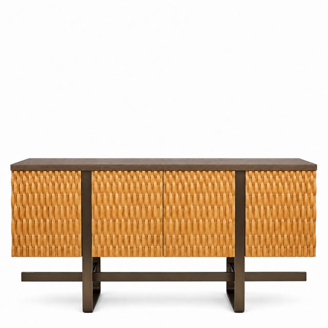 Woven-Front Sideboard by Jean-Rémy Couradette, France, 2002 For Sale - Image 6 of 6