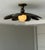 Add timeless character and artistic elegance to your interior with this handmade black antique brass semi-flush mount...