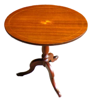 Vintage Small Mahogany Federal Oval Tilt Top Pedestal Table Candle Stand