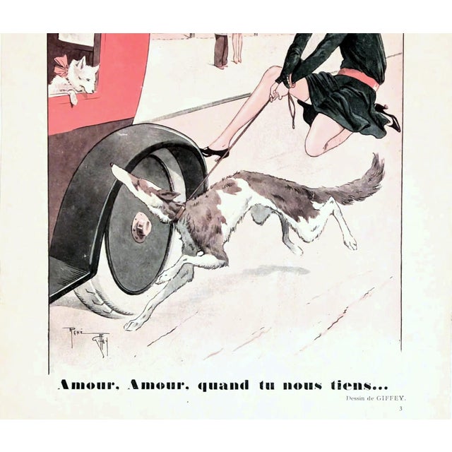 French René Giffey 1928 “Les Ardeurs De L’arrière-Saison” Fantasio Print For Sale - Image 3 of 3