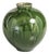Bulbus Glazed Ceramic Vase, Deep Green For Sale