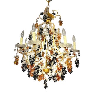 1980s Murano Art Glass Fruit Chandelier For Sale