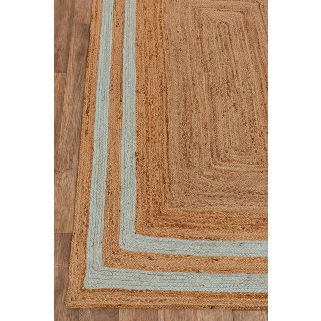 2'x3' Soft Sea Green Jute Braided Handmade Bohemian Rug For Sale - Image 9 of 11