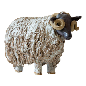 Vintage 60s Studio Ceramic Ram Sculpture