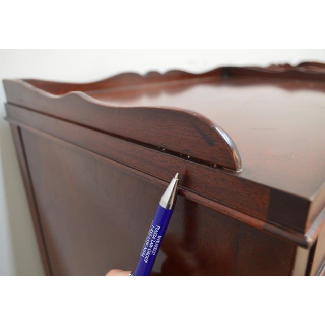 Baker Mahogany Nightstands a Pair For Sale - Image 11 of 17