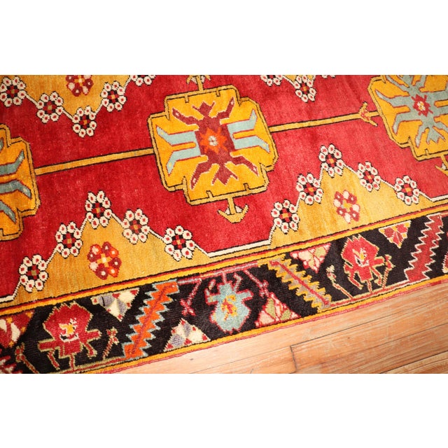 Early 20th Century Early 20th Century Zabihi Collection Karapinar Bright Turkish 13 Foot Runner - 3'2" x 13' For Sale - Image 5 of 10