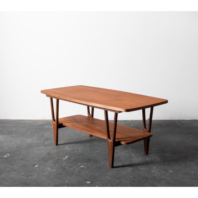 Brown Vintage Coffee Table, 1950s For Sale - Image 8 of 11