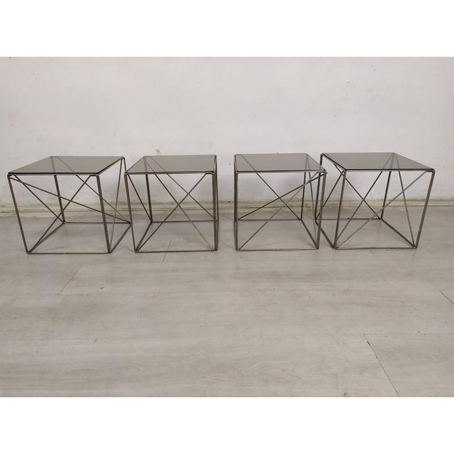 Metal Coffee Tables by Max Sauze, 1970s, Set of 4 For Sale - Image 7 of 15