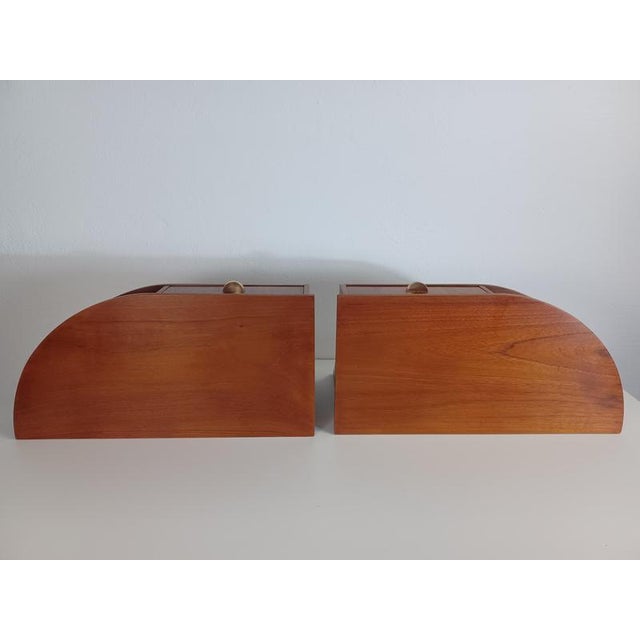 Restored Danish Floating Teak Nightstands, 1960s, Set of 2 For Sale - Image 6 of 7
