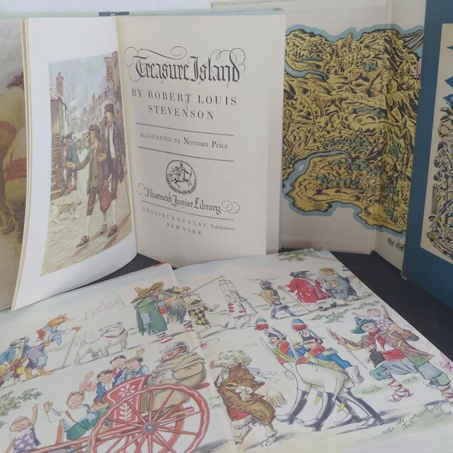 Traditional Vintage Decorative Classic Children's Books Adventures of Robinson Crusoe, Pinocchio, Huckleberry Finn & More Set of 7 For Sale - Image 3 of 7