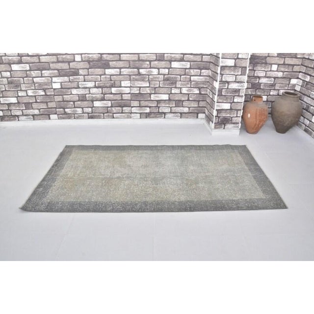 Handmade wool carpet in Turkish Anatolia , Vintage Oushak Rug,Turkish Vintage Anatolian Rug, Handmade wool Rug . One Of...