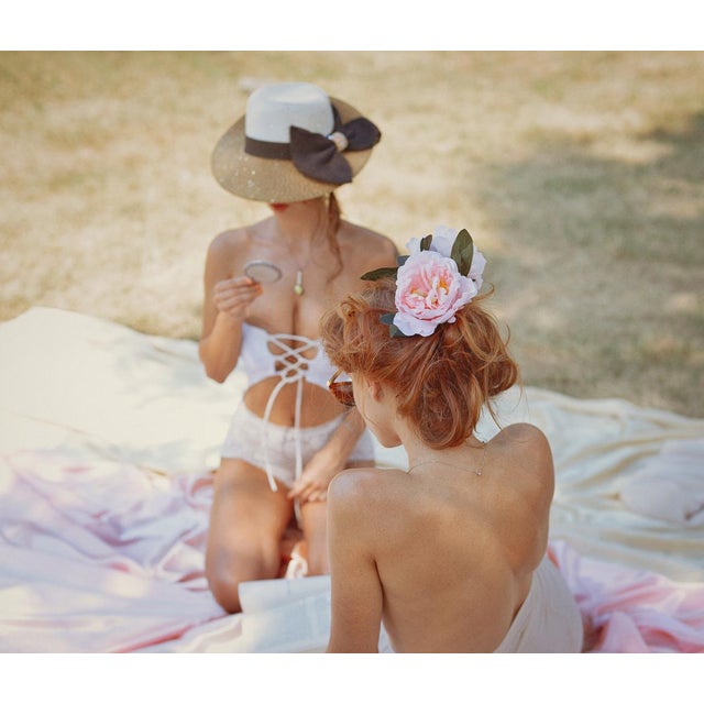 Breakfast in Nature by Dasha and Mari Friends enjoy a picnic in the sun, Ukraine, 2020. Limited edition print (edition...