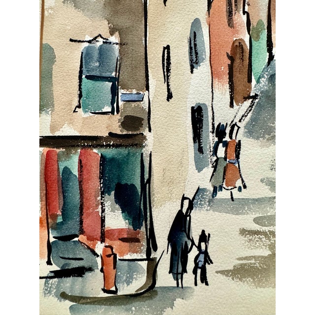 Original watercolor on paper by Henry Emil Salloch, also known as Heinz Emil Salloch, the German-born American artist and...