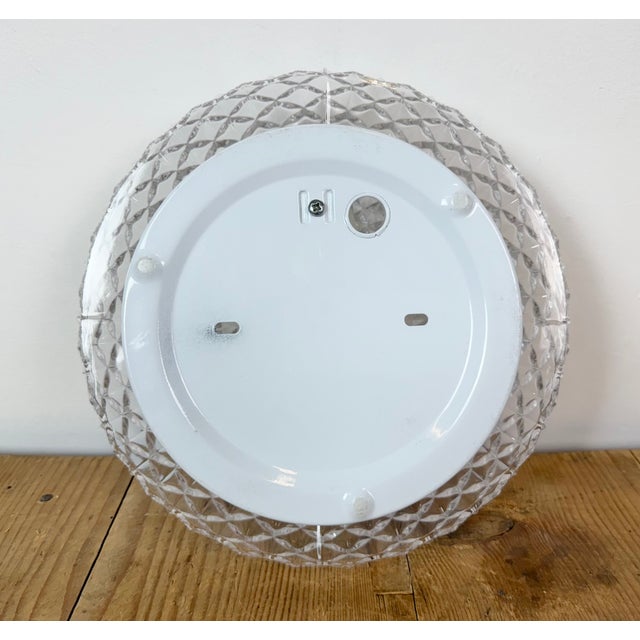 Metal Vintage Glass Ceiling Light, 1970s For Sale - Image 7 of 16