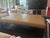 Lee Industries Lee Industries Large Leather Cocktail Ottoman in Apex Sand Tan Color Wood Slats Great Used Condition. On Casters For Sale - Image 4 of 11