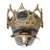 1970s Gothic Revival Crown Metal Wall Sconce For Sale