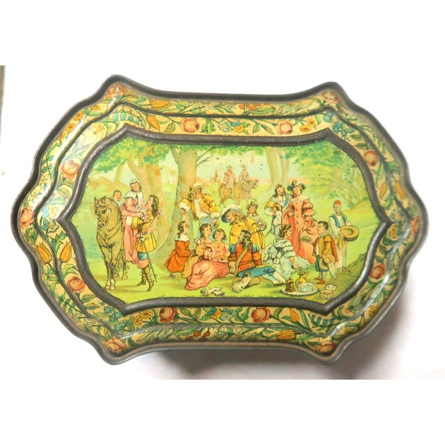 1878 Paris Exhibition - Huntley & Palmers "The Grand Prize" Gold Medal & Diploma of Honour - Hinged Lidded Biscuit Tin c.1887 For Sale In Miami - Image 6 of 14