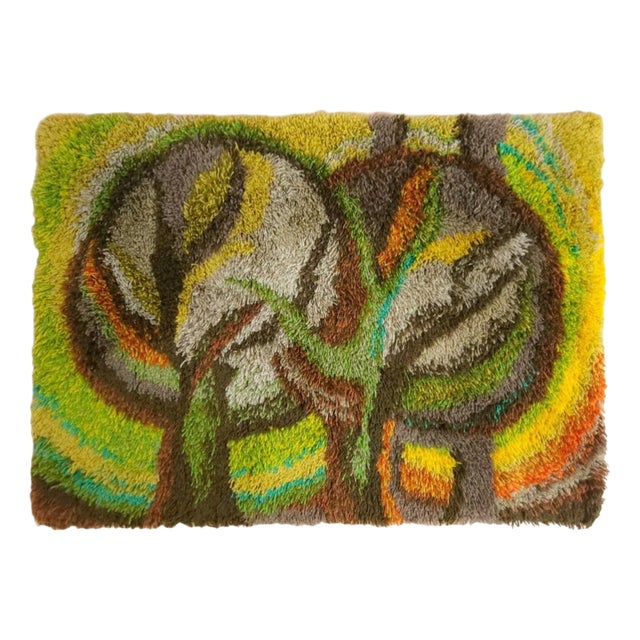 German Wool Wall Tapestry, 1970s For Sale