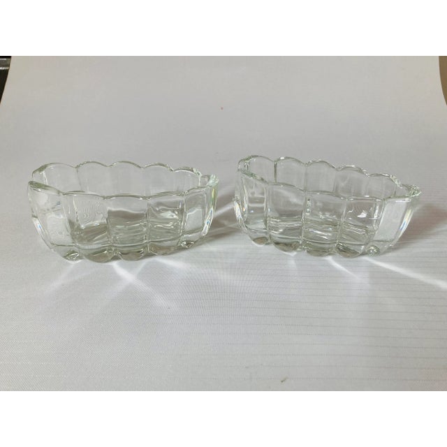 1970s Midcentury Princess House Clear Glass Spoons, Forks Holders S/2 For Sale - Image 5 of 5