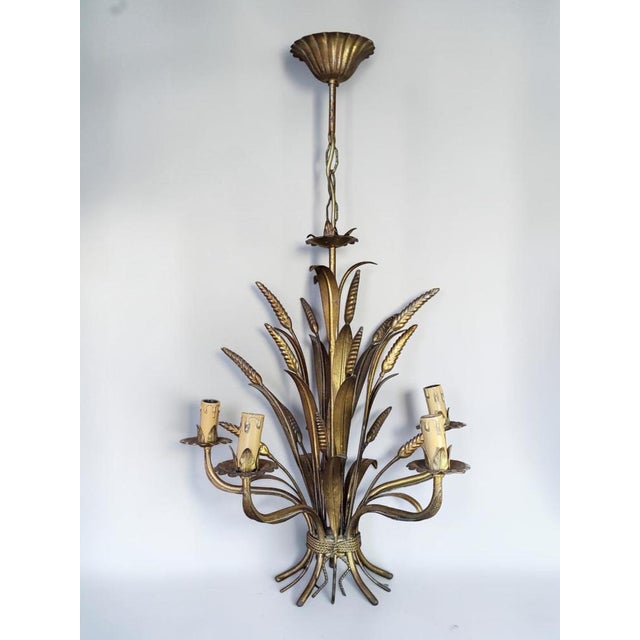 Hollywood Regency Gilt Metal Pendant Light from Hans Kögl, 1970s For Sale - Image 14 of 14