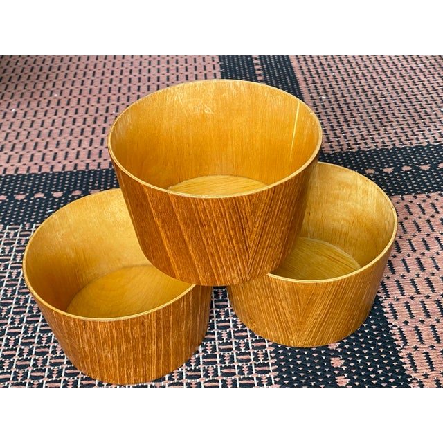 Auburn Set of 3 Midcentury Danish Modern Stackable Servex Teak Bowls, Made in Sweden For Sale - Image 8 of 12