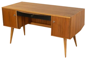 Brown Walnut Desk, 1950s