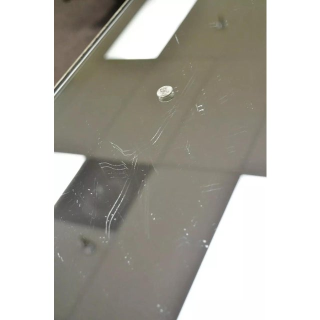 Vintage Hollywood Regency James Mont Style Console Hall Sofa Table W/ Mirror Top For Sale In Philadelphia - Image 6 of 12