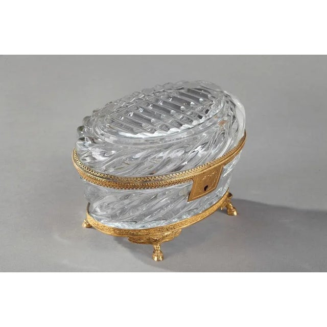 Charles X Cut-Crystal and Ormolu Jewelry Box For Sale - Image 3 of 14