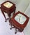 Chinese Pair of Vintage Solid Rosewood Chinese Carved Pedestal Display Stands With Natural Stone Tops – 39 Inches High For Sale - Image 3 of 5