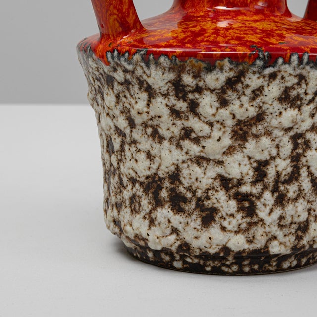 20th Century German Fat Lava Ceramic Vase For Sale - Image 13 of 18