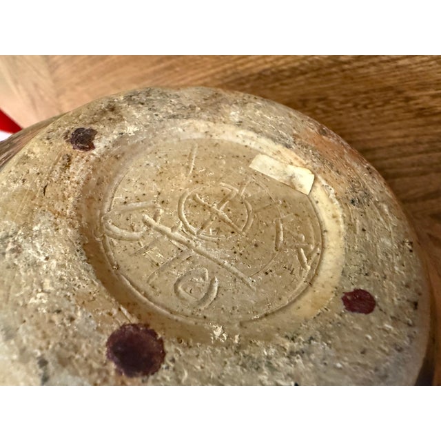 1990s Vivika and Otto Heino Studio Pottery Vase - Large Hand Thrown Stoneware Orb Vase For Sale - Image 5 of 6