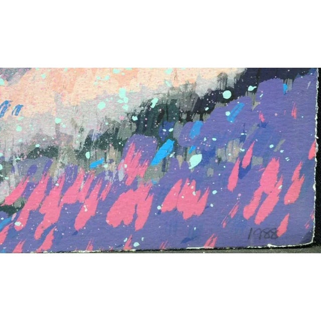 Impressionist Earl Biss "Blizzard Along the Beartooth Range" Serigraph on Paper For Sale - Image 3 of 8