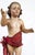 An antique Neapolitan polychrome wooden sculpture depicting a blessing child. The child has naturalistic, childlike...